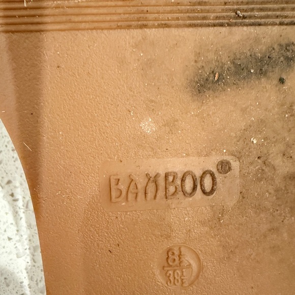 BAMBOO Women's Tan Pearl Slide Sandals - Picture 5 of 5